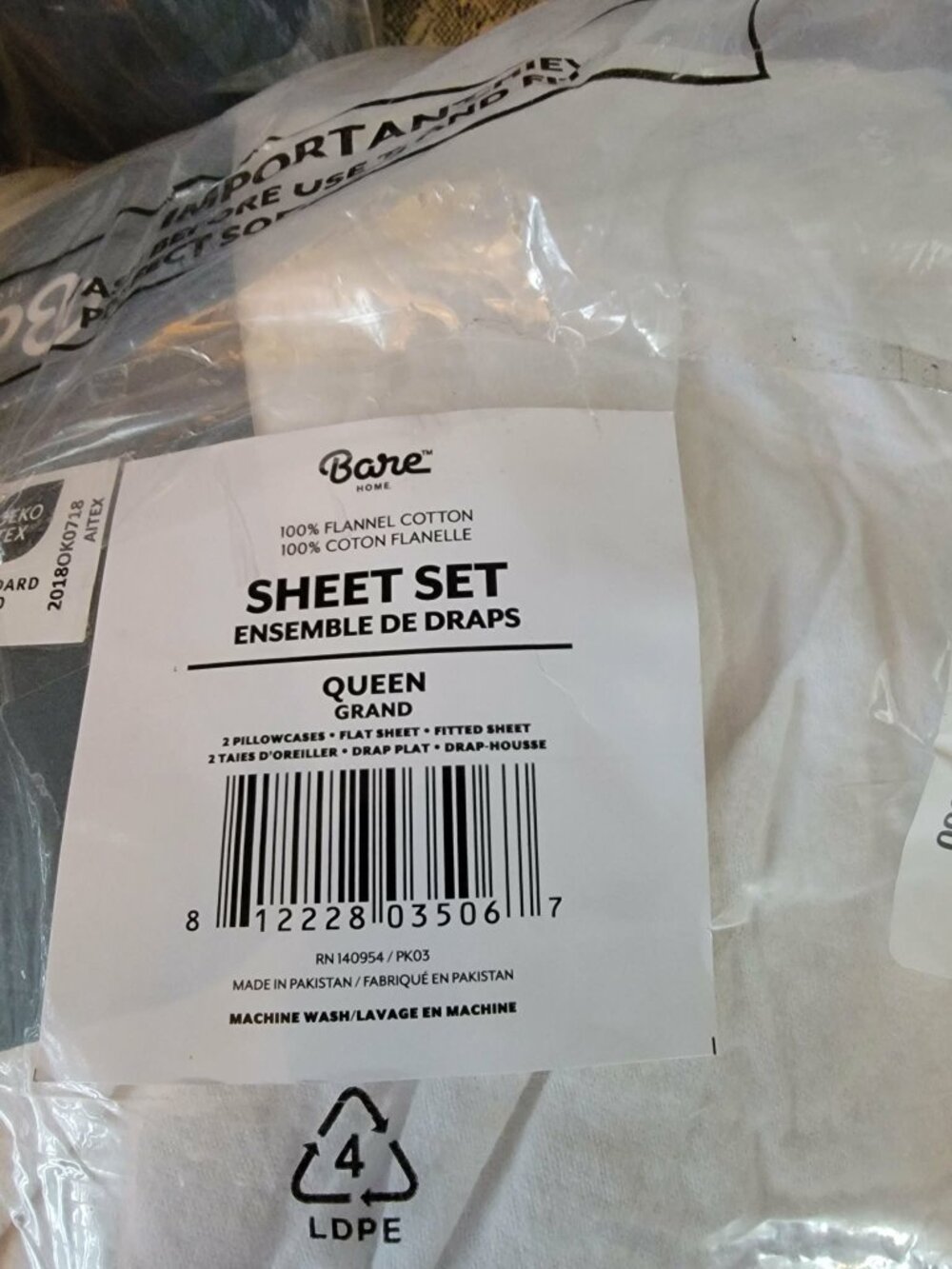 Queen size flannel sheets set